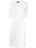 Joseph Cowl Neck Dress, Women's, Size: 42, White, Spandex/elastane/acetate/viscose