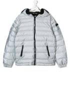 Ai Riders On The Storm Kids Metallic Padded Coat - Grey