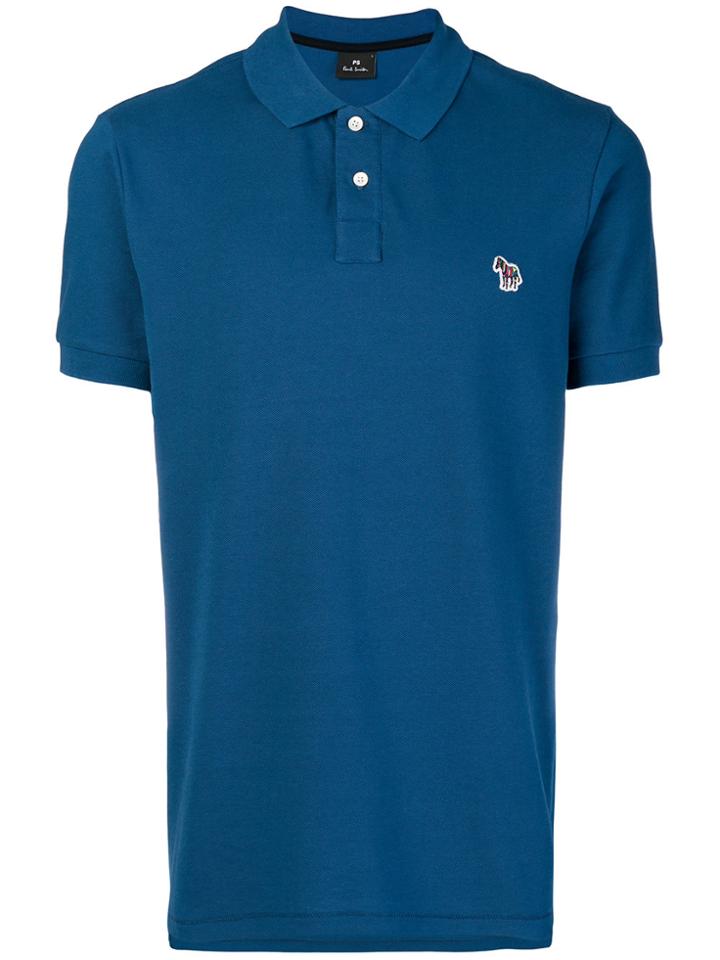 Ps By Paul Smith Zebra Logo Polo Shirt - Blue