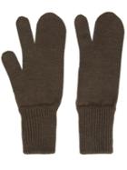 Maison Margiela 'tabi' Gloves, Women's, Size: Small, Green, Wool