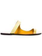 Atp Atelier Lemon Dina Flat Leather Sandals - Yellow & Orange