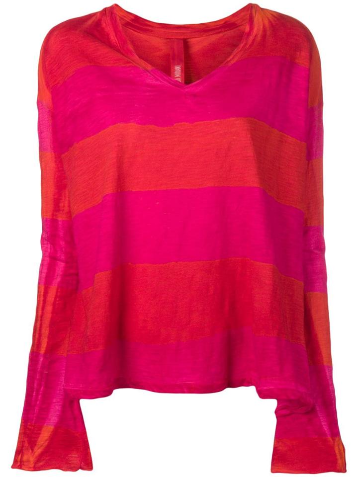 Gilda Midani Large Striped Pullover - Pink