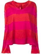Gilda Midani Large Striped Pullover - Pink