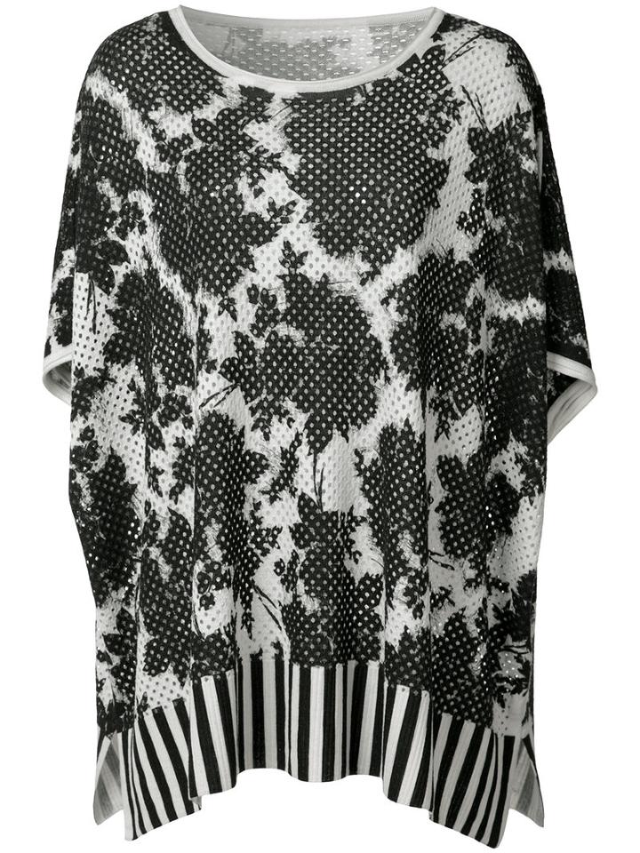 Victor Alfaro Roses Print Knitted Tunic, Women's, Size: Medium, Black, Silk/cashmere