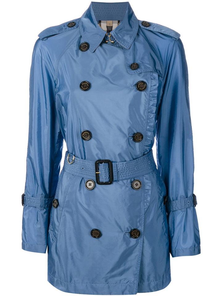 Burberry - Trench Coat - Women - Polyamide/polyester - 10, Blue, Polyamide/polyester
