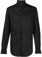 Giorgio Armani Button Up Tuxedo Shirt - Black