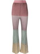 Marco De Vincenzo Cropped Flared Trousers - Pink