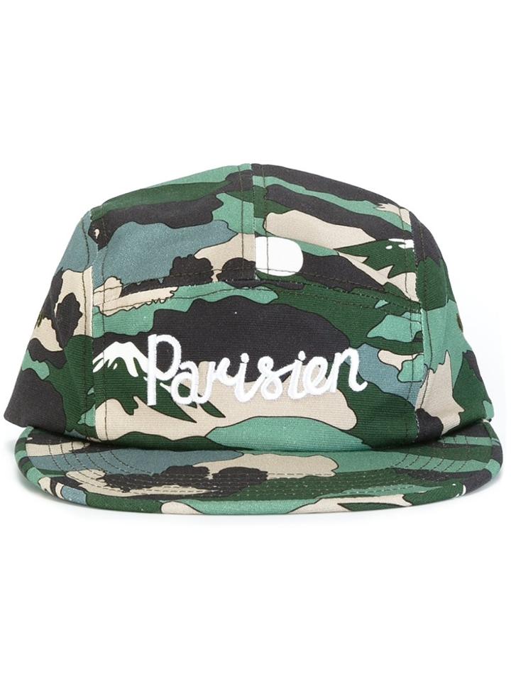 Maison Kitsuné 'landscape' Cap - Green