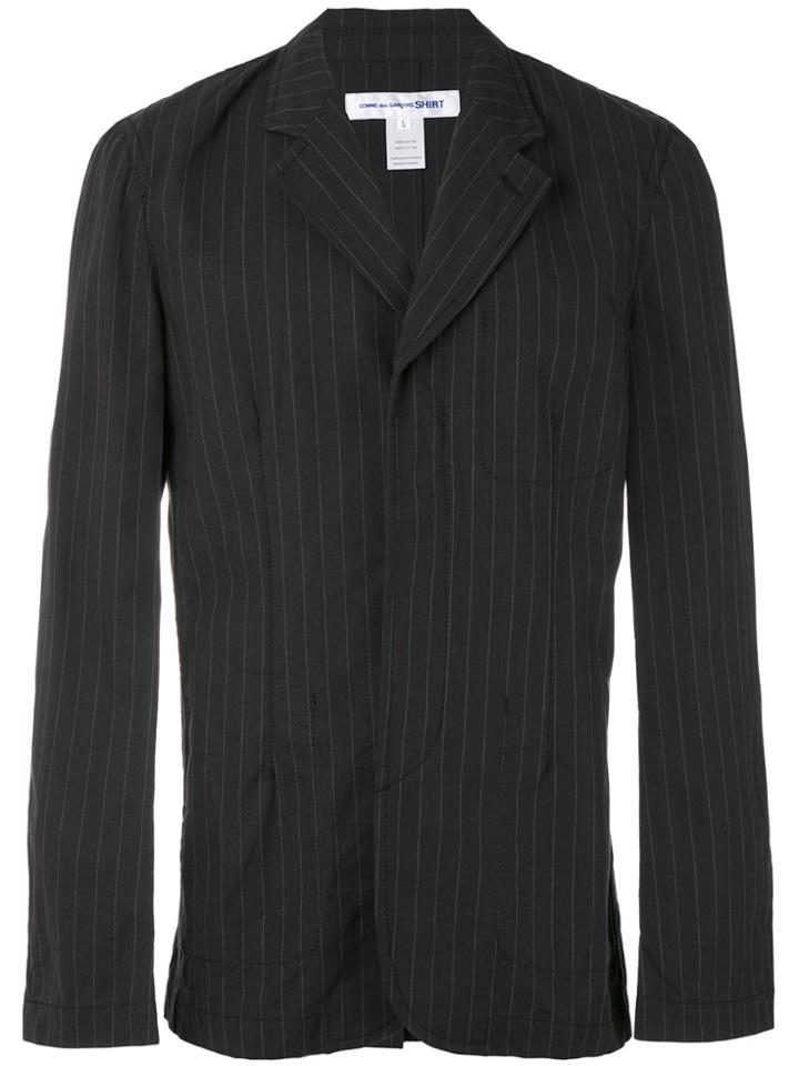 Comme Des Garçons Shirt Pinstripe Blazer - Black