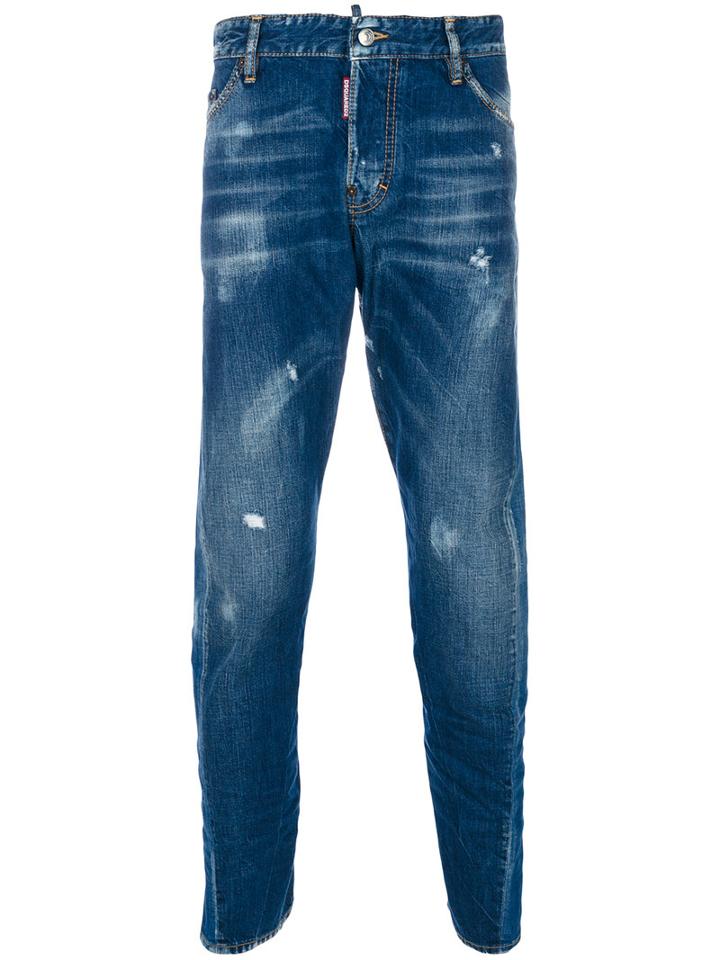 Dsquared2 - Slim Distressed Jeans - Men - Cotton - 54, Blue, Cotton