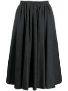 Valentino Pre-owned 1990's Gathered Midi Skirt - Grey