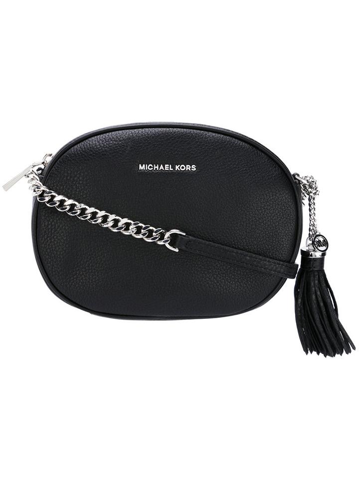Michael Michael Kors Fringed Detail Crossbody Bag, Women's, Black, Leather