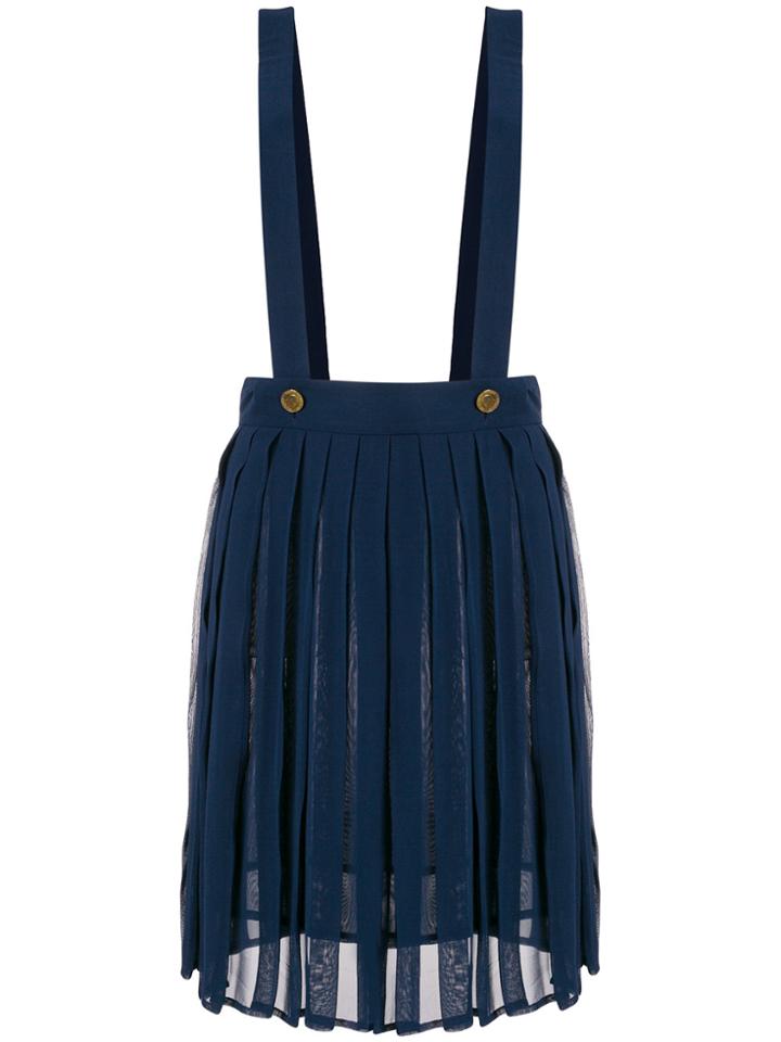 Moschino Vintage Suspender Skirt - Blue