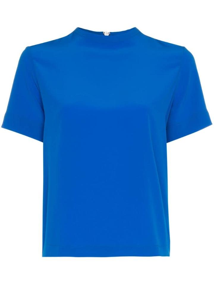 Mira Mikati Ribbon Detail Zip Up T-shirt - Blue
