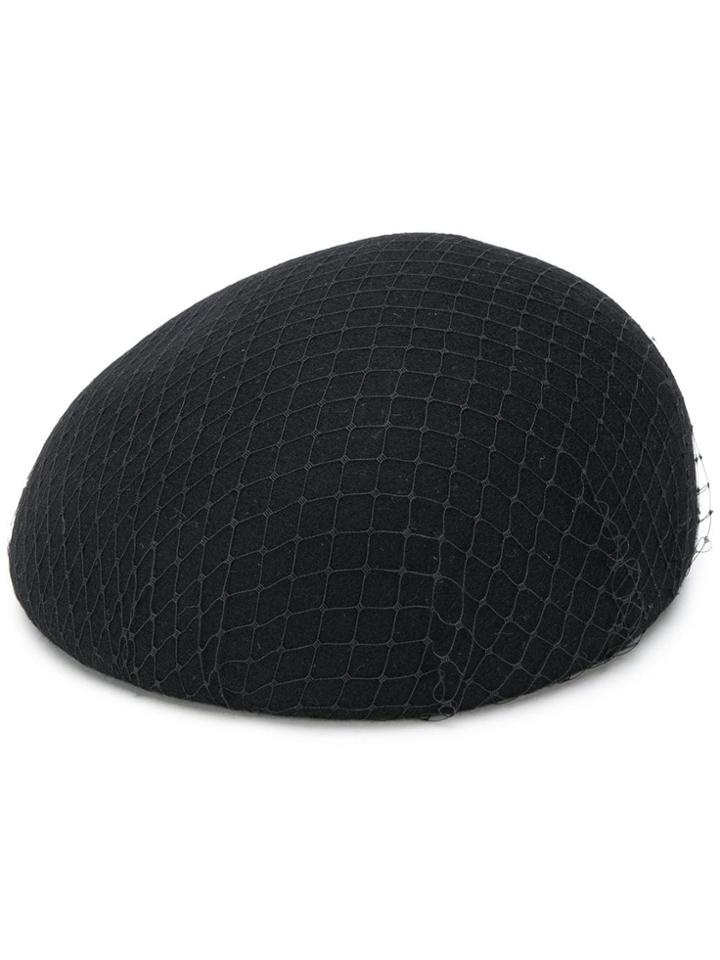 Eugenia Kim Veil-detail Beret Hat - Black
