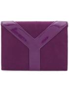 Yves Saint Laurent Vintage Y Clutch - Pink & Purple