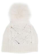 Lorena Antoniazzi Cable Knit Bobble Hat - White