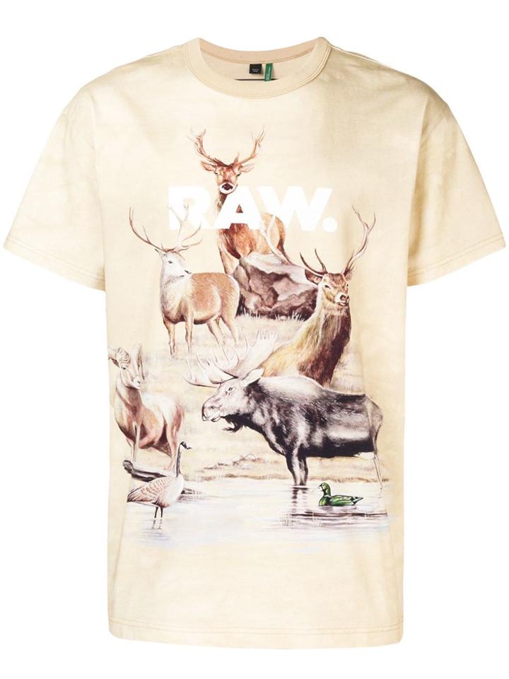 G-star Raw Research Deer Print T-shirt - Neutrals