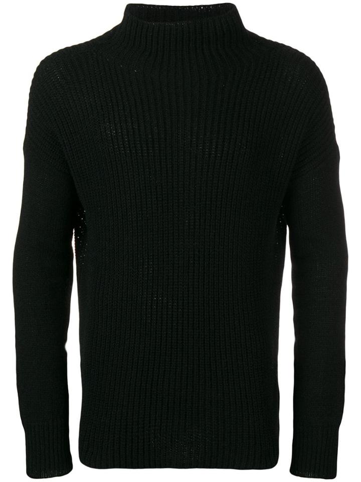 Ma'ry'ya Ribbed Knit Sweater - Black