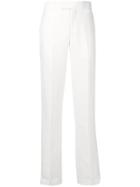Helmut Lang Straight Leg Tailored Trousers - White