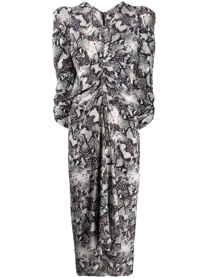 Isabel Marant Python-print Midi Dress - Neutrals