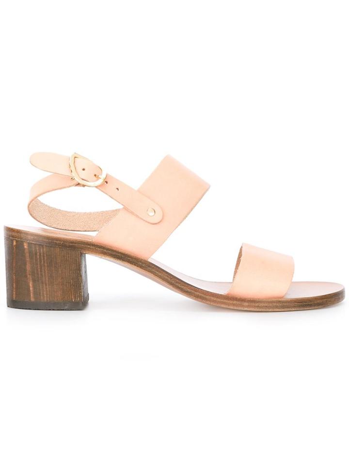 Ancient Greek Sandals Block Heel Sandals - Nude & Neutrals