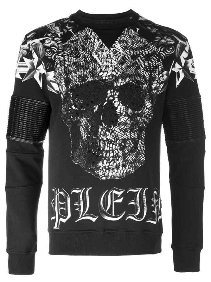 Philipp Plein - Lava Sweatshirt - Men - Cotton/polyurethane/viscose - Xl, Black, Cotton/polyurethane/viscose