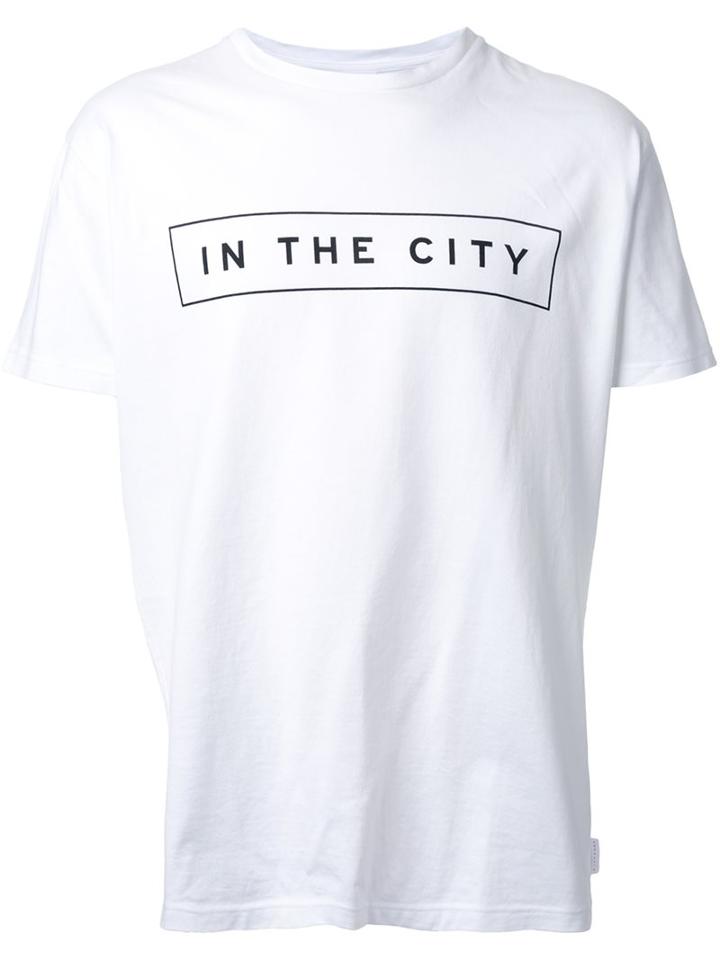 Cityshop 'in The City' Block Print T-shirt, Men's, Size: Xl, White, Cotton