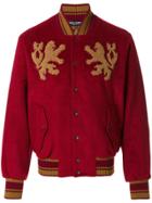 Dolce & Gabbana Dragon Patch Bomber Jacket - Red