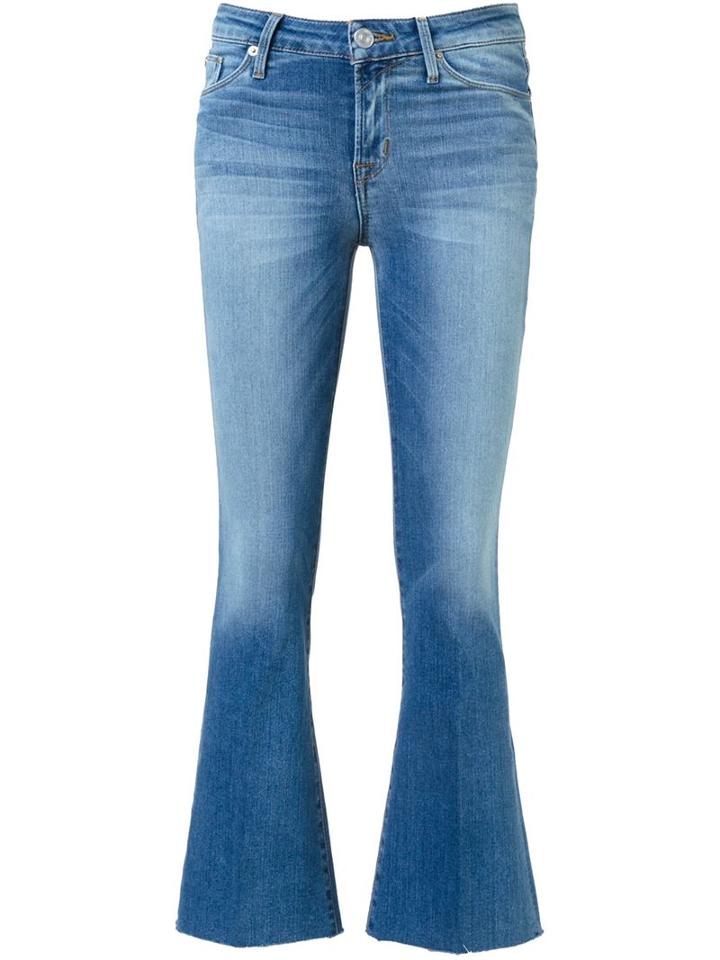 Hudson Carve Cropped Jeans, Women's, Size: 27, Blue, Cotton/polyester/spandex/elastane