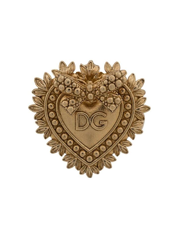 Dolce & Gabbana Dg Heart Motif Cufflinks - Gold