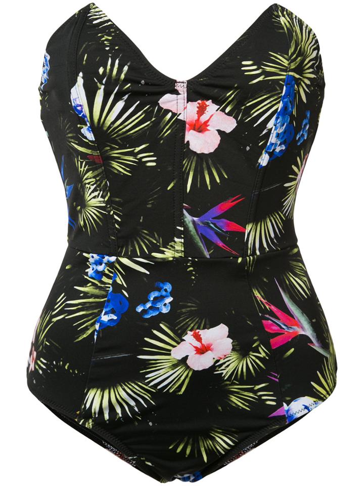 Fleur Du Mal Strapless Swimsuit - Black