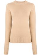 Extreme Cashmere Long-sleeve Fitted Sweater - Neutrals