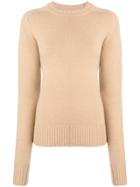 Extreme Cashmere Long-sleeve Fitted Sweater - Neutrals