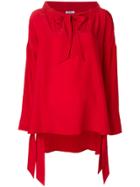 P.a.r.o.s.h. Tie Neck Blouse - Red