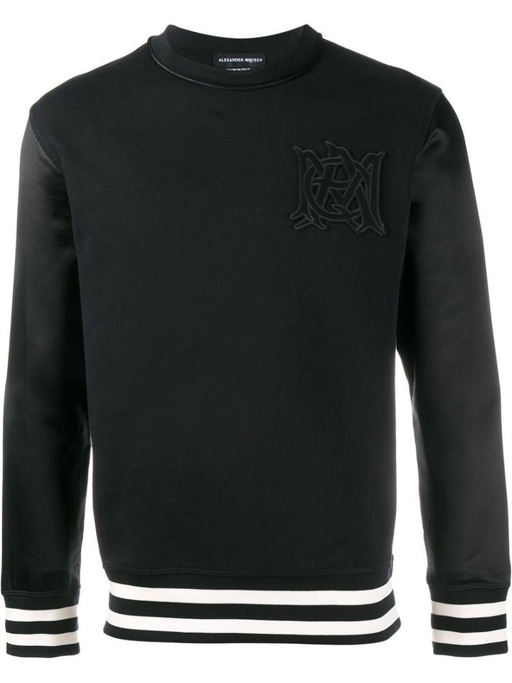 Alexander Mcqueen Logo Embroidered Sweatshirt, Men's, Size: Large, Cotton