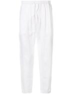 120% Lino Cropped Trousers - White