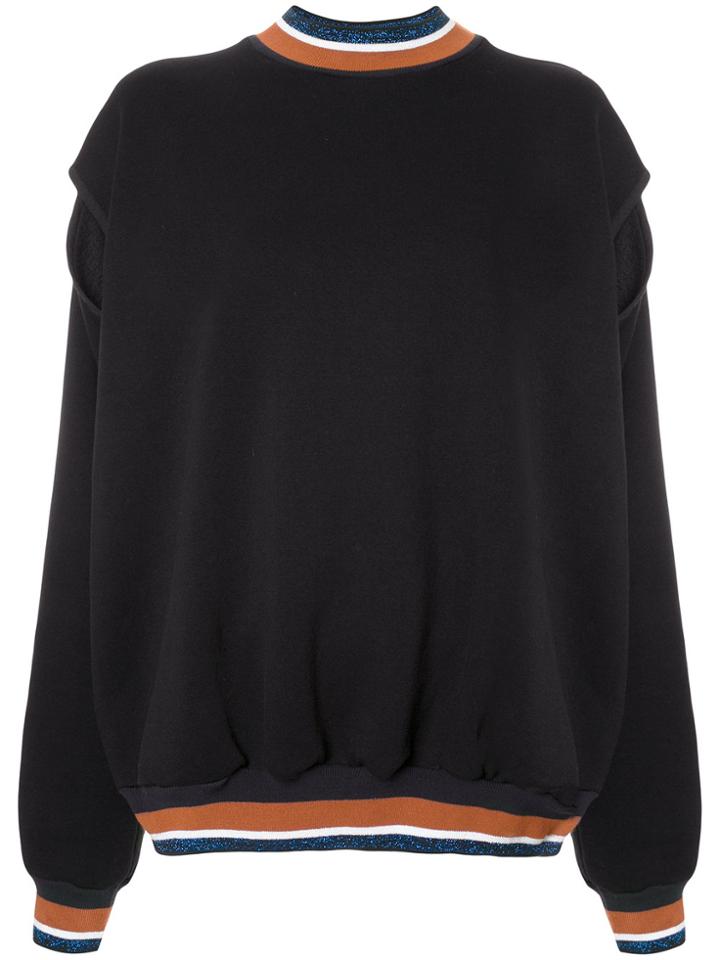 Anouki Buttoned Back Sweatshirt - Black