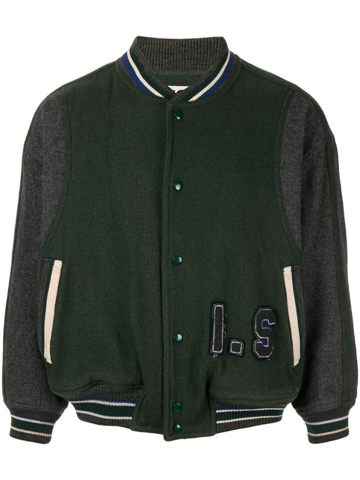 Issey Miyake Pre-owned 1980's Sports Line Logo Bomber - Green