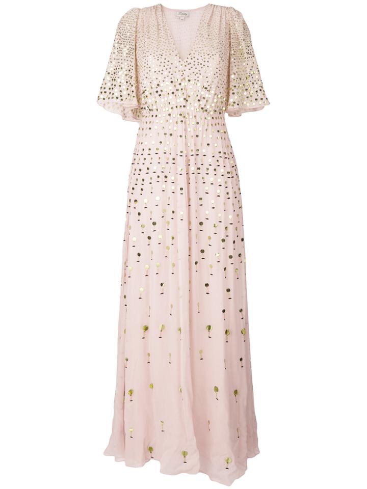 Temperley London Riviera Maxi Dress - Pink & Purple