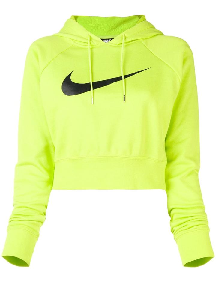 Nike Logo Print Hoodie - Green
