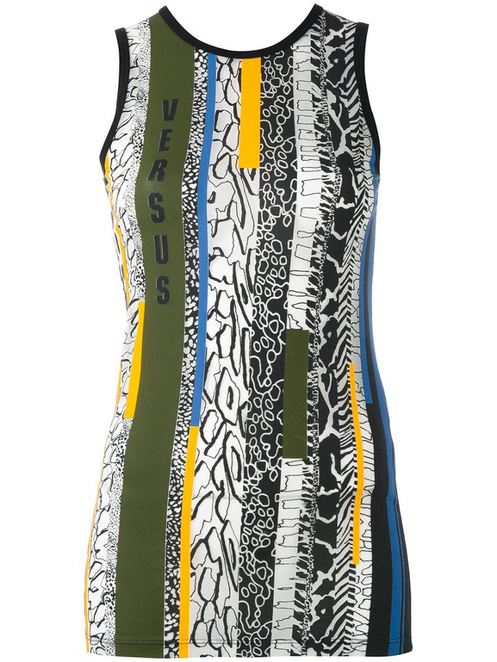 Versus - Printed Tank Top - Women - Cotton/polyester/spandex/elastane - S, Cotton/polyester/spandex/elastane