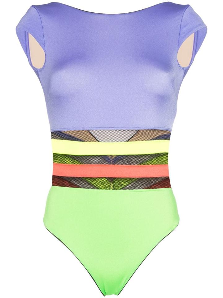Agent Provocateur Zenaya Colour-block Swimsuit - Purple