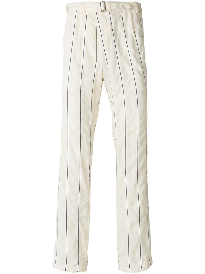 Haider Ackermann High Waisted Buckled Trousers - Nude & Neutrals