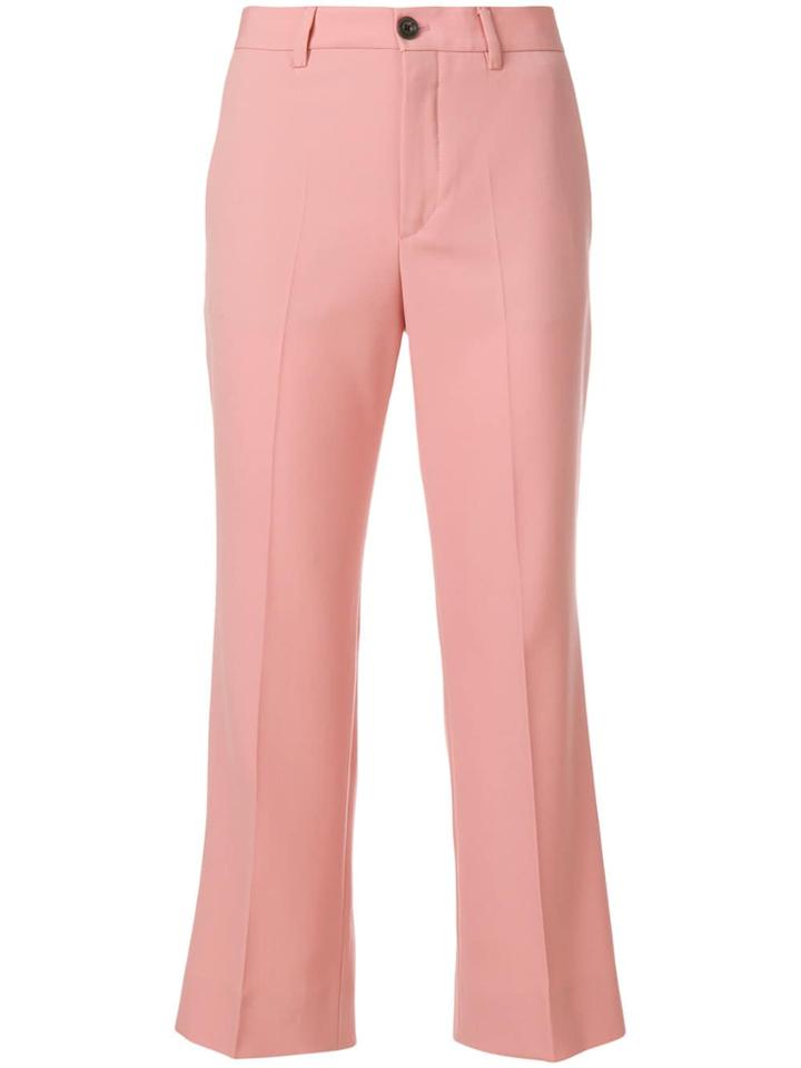 Miu Miu Cropped Trousers - Pink