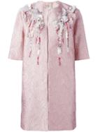 Antonio Marras Shortsleeved Embellished Coat, Women's, Size: 40, Pink/purple, Polyester/polyamide/acrylic/polyamide
