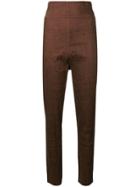 Romeo Gigli Vintage 1990's Super High-waisted Trousers - Brown