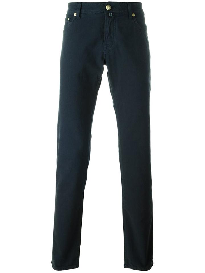 Jacob Cohen Slim-leg Trousers, Men's, Size: 34, Blue, Cotton/spandex/elastane