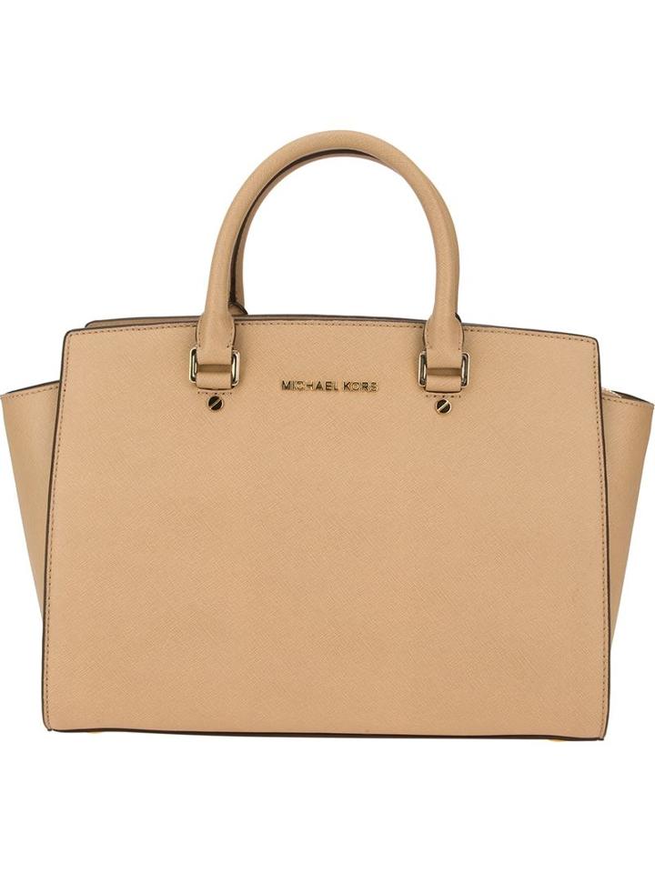 Michael Michael Kors Selma Satchel, Women's, Nude/neutrals, Buffalo Leather