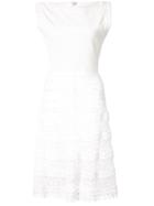 Oscar De La Renta Birdsnest Sleeveless Dress - White